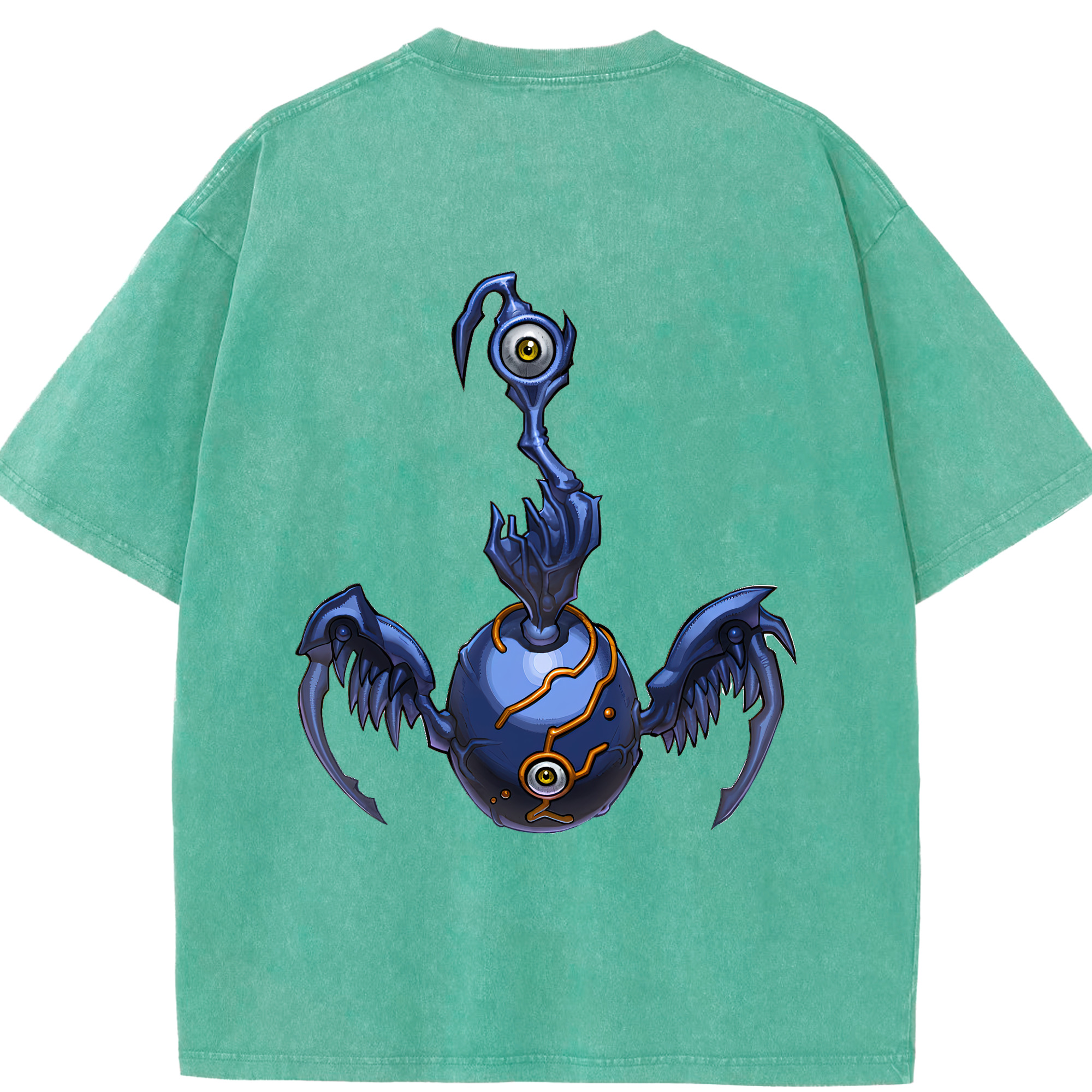 （画像用） 遊☆戯☆王 Yu-Gi-Oh! 綿100% ヴィンテージ風 半袖Tシャツ（背面プリント）